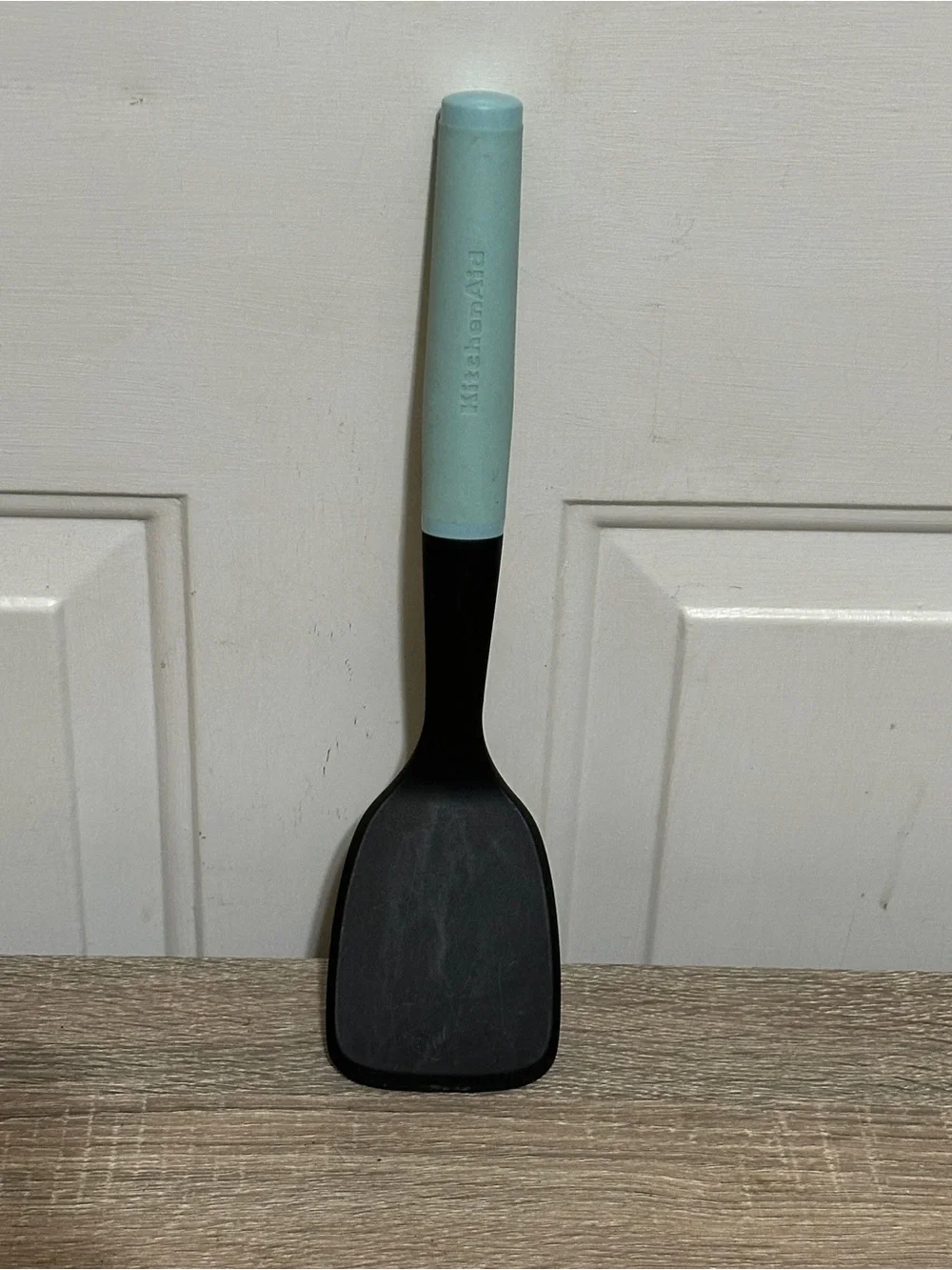 KitchenAid Solid Turner Spatula Light Turquoise Blue & Black 13.5